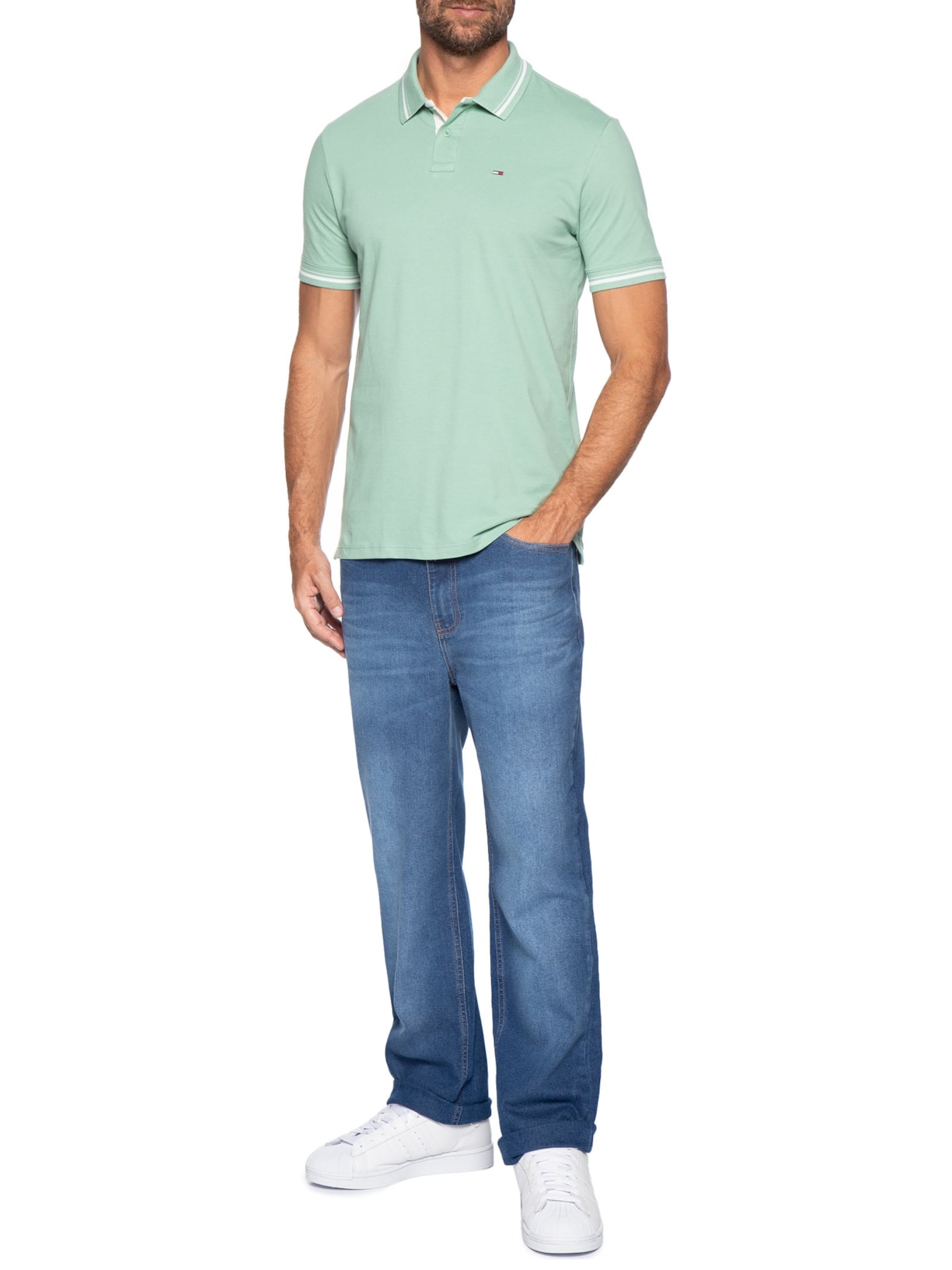 Calça Jeans Masculina Regular Fit Otis CBF DI6163 Azul Tommy Jeans