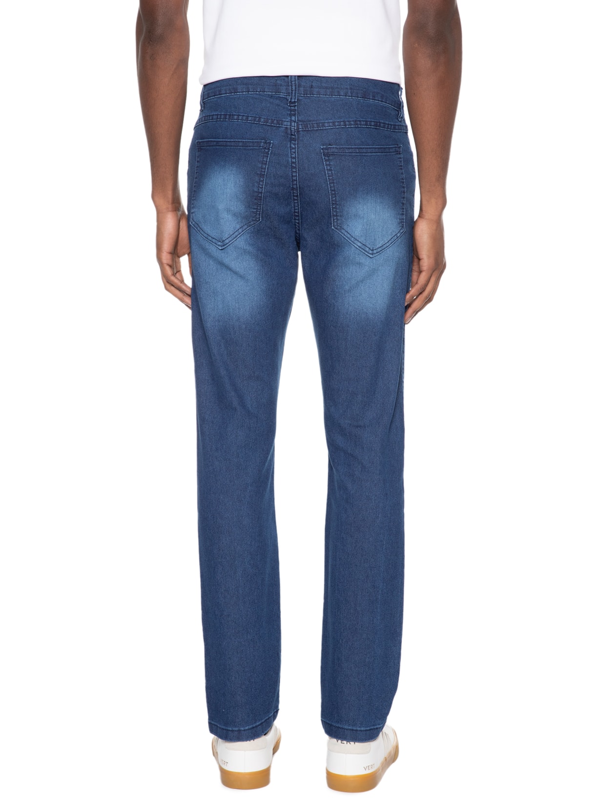 Calça Jeans Masculina Reta Azul '2 Essential