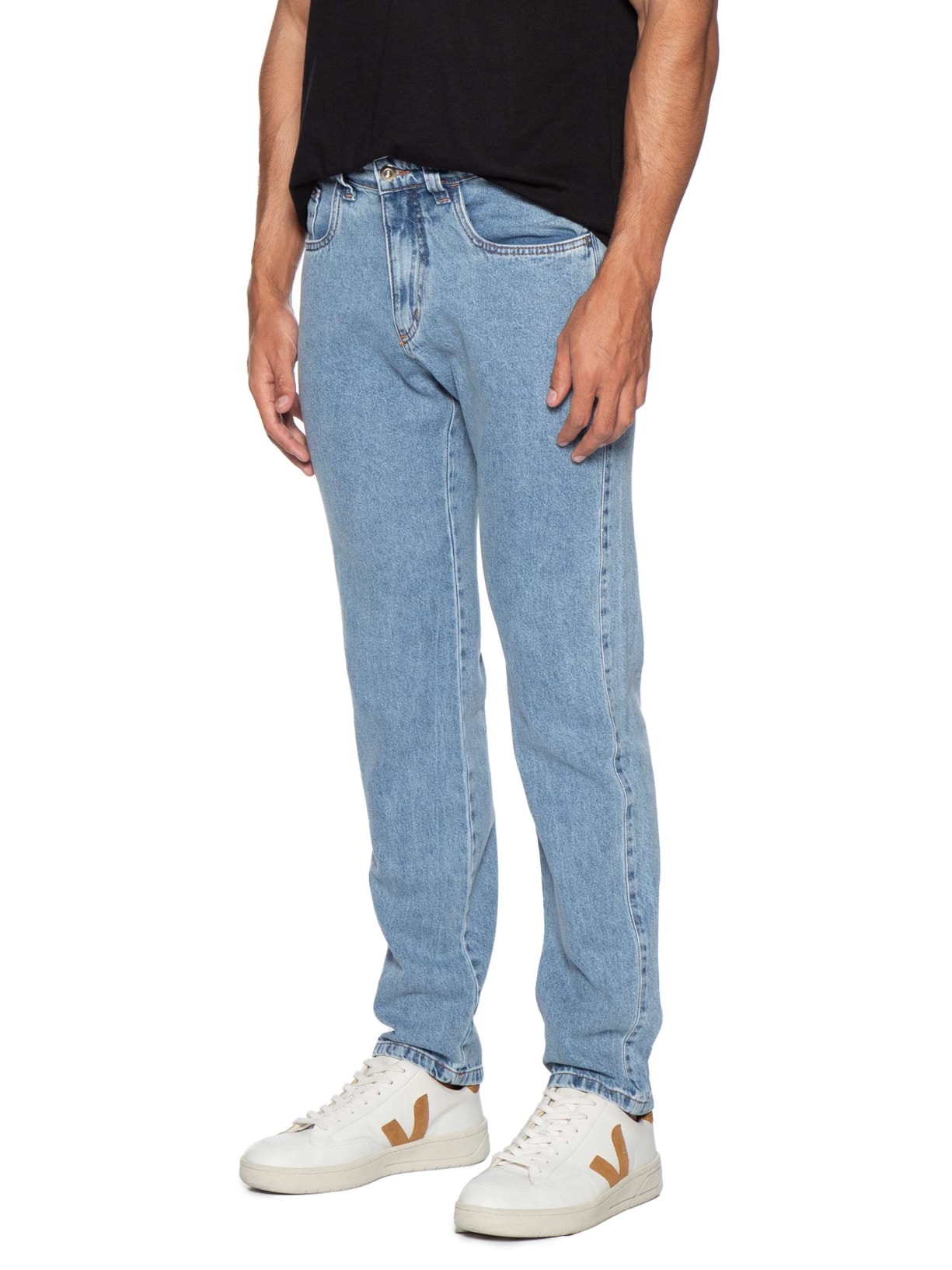 Calça Jeans Masculina Reta Azul Basiq Men