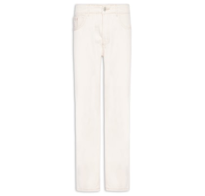 Calça Jeans Masculina Reta De Sarja - Branco