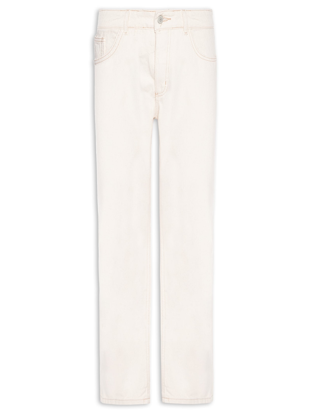 Calça Jeans Masculina Reta De Sarja - Branco