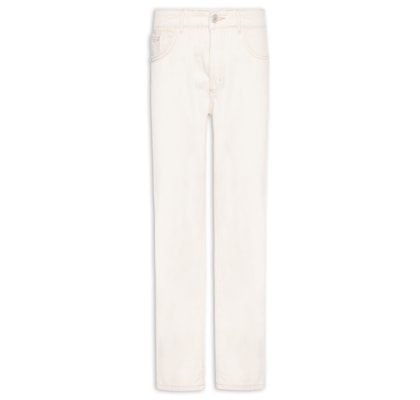 Calça Jeans Masculina Reta De Sarja - Branco