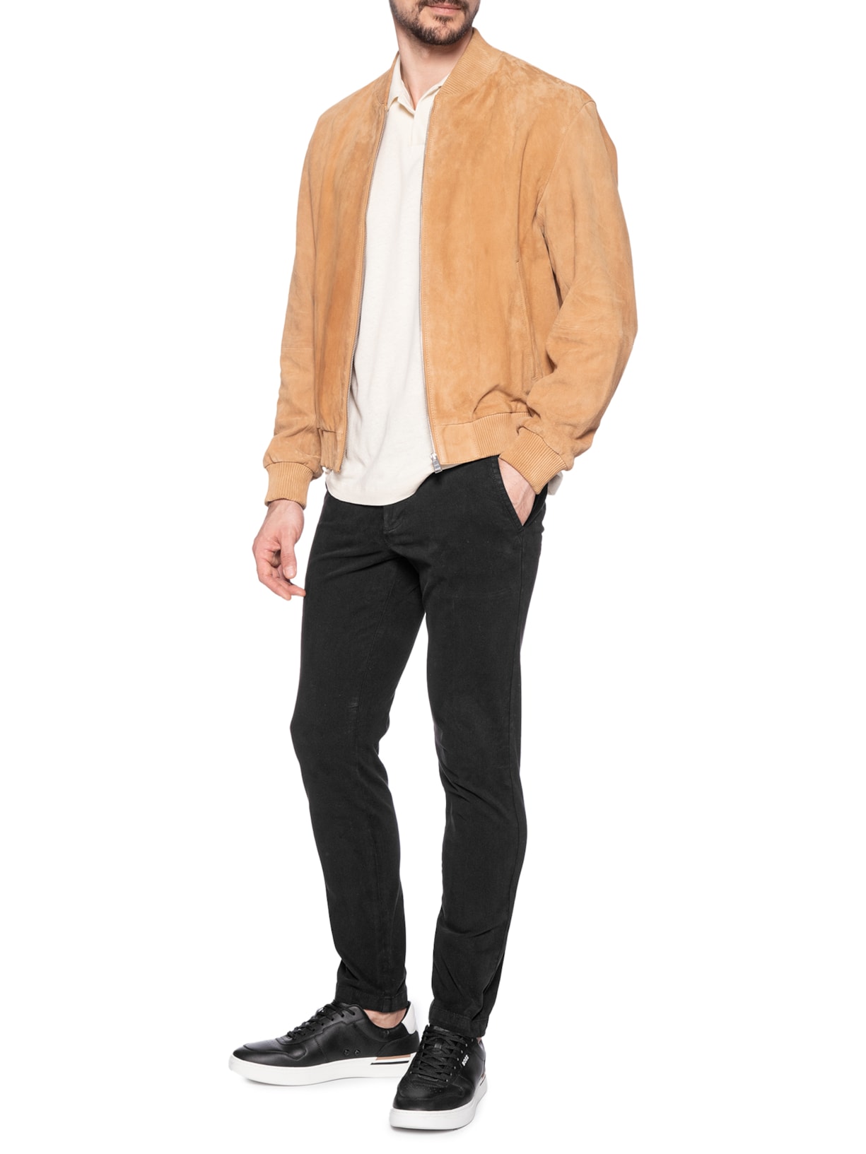 Calça Jeans Masculina Reta H-Kaiton 01 Preto Boss