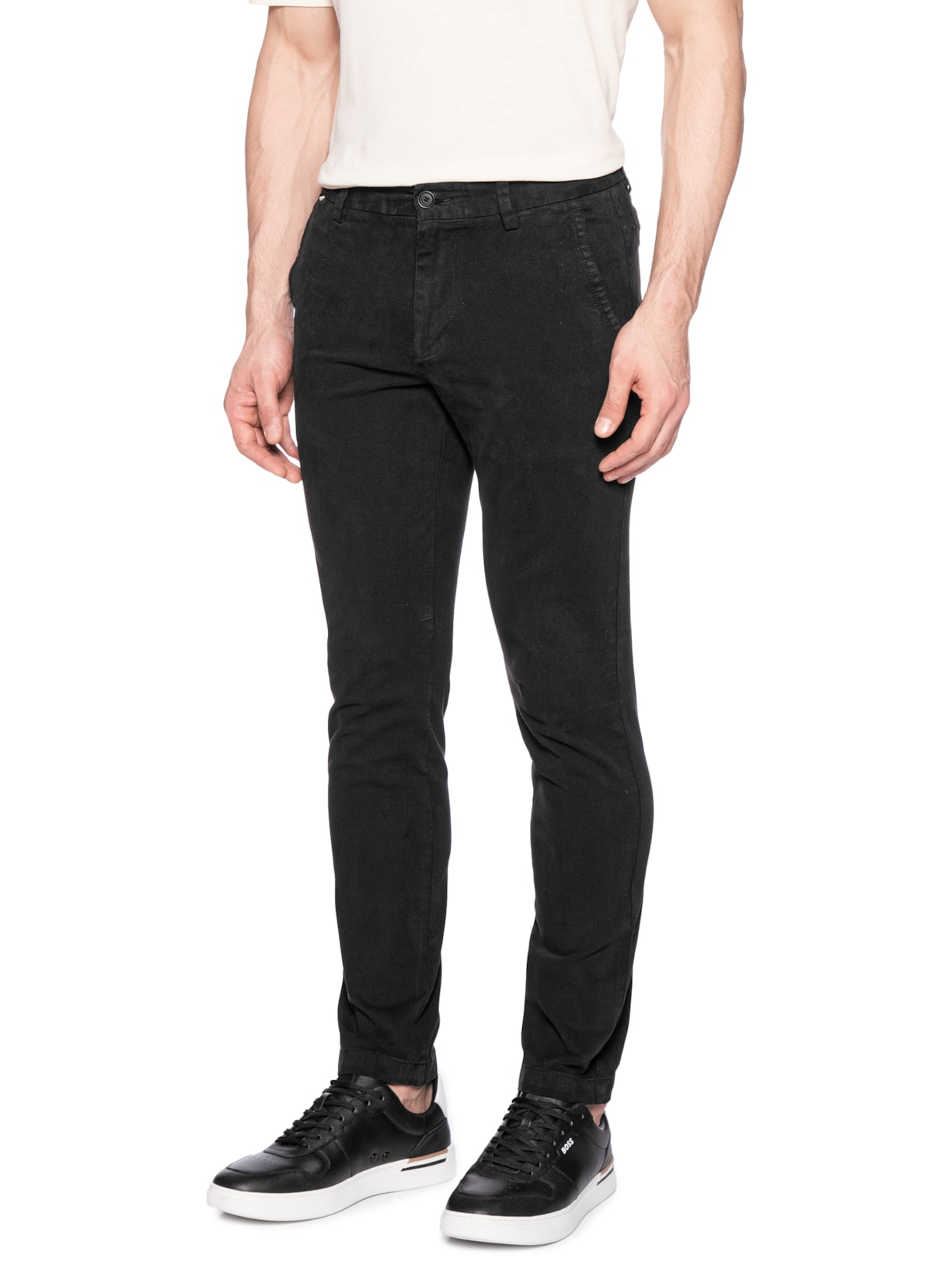 Calça Jeans Masculina Reta H-Kaiton 01 Preto Boss