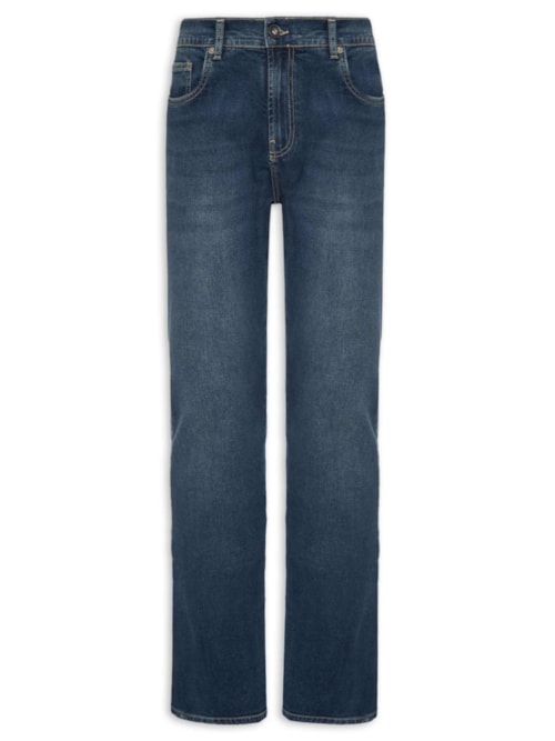 Calça Jeans Masculina Reta Regular Onda Média – Azul
