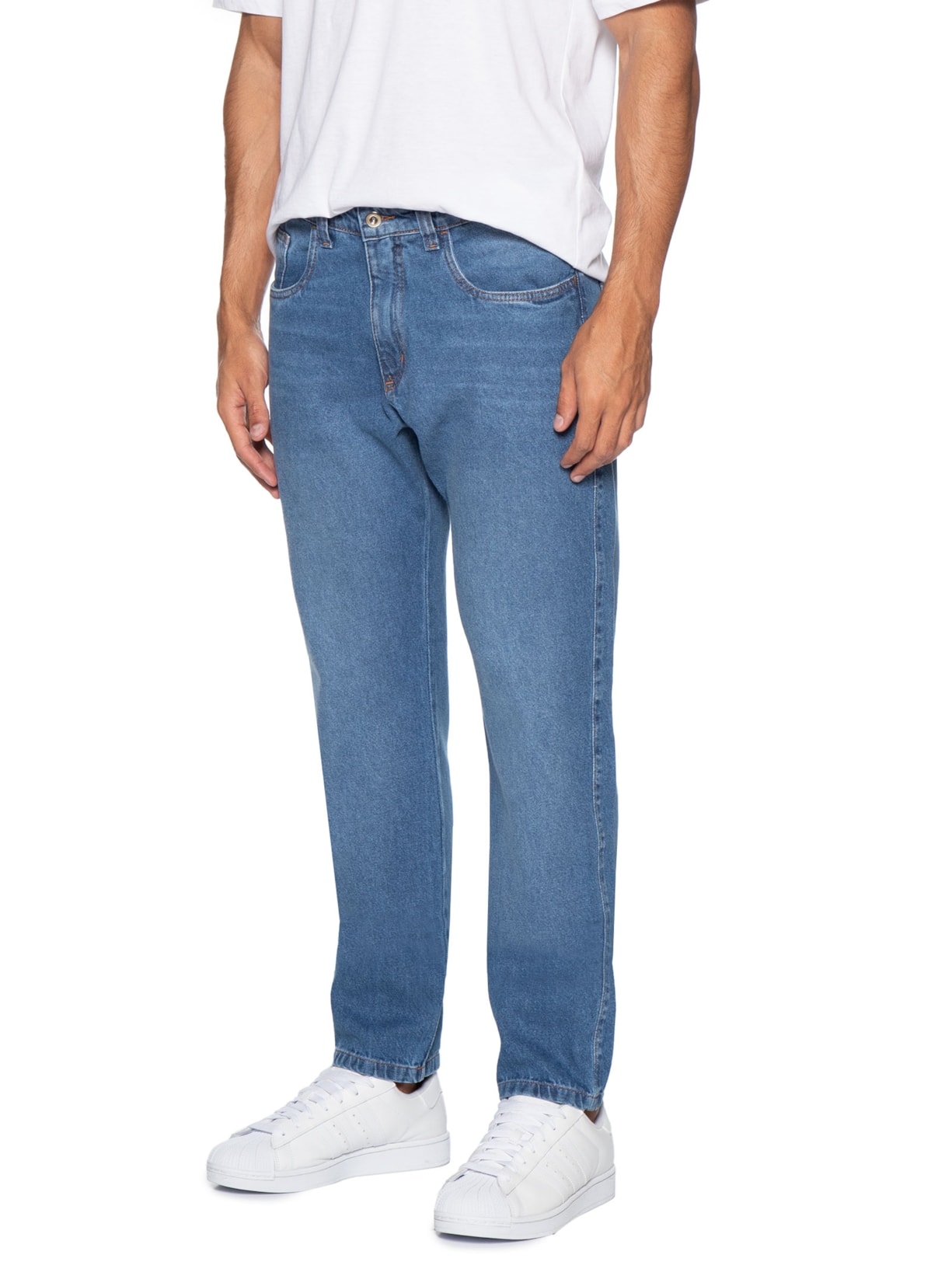 Calça Jeans Masculina Reta – Azul Basiq Men