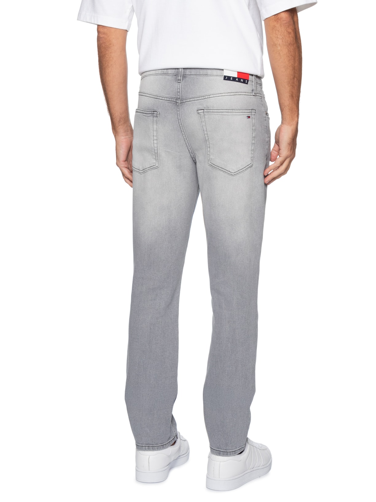 Calça Jeans Masculina Scanton DI1263 Slim Fit Com Elastano – Cinza Tommy Jeans