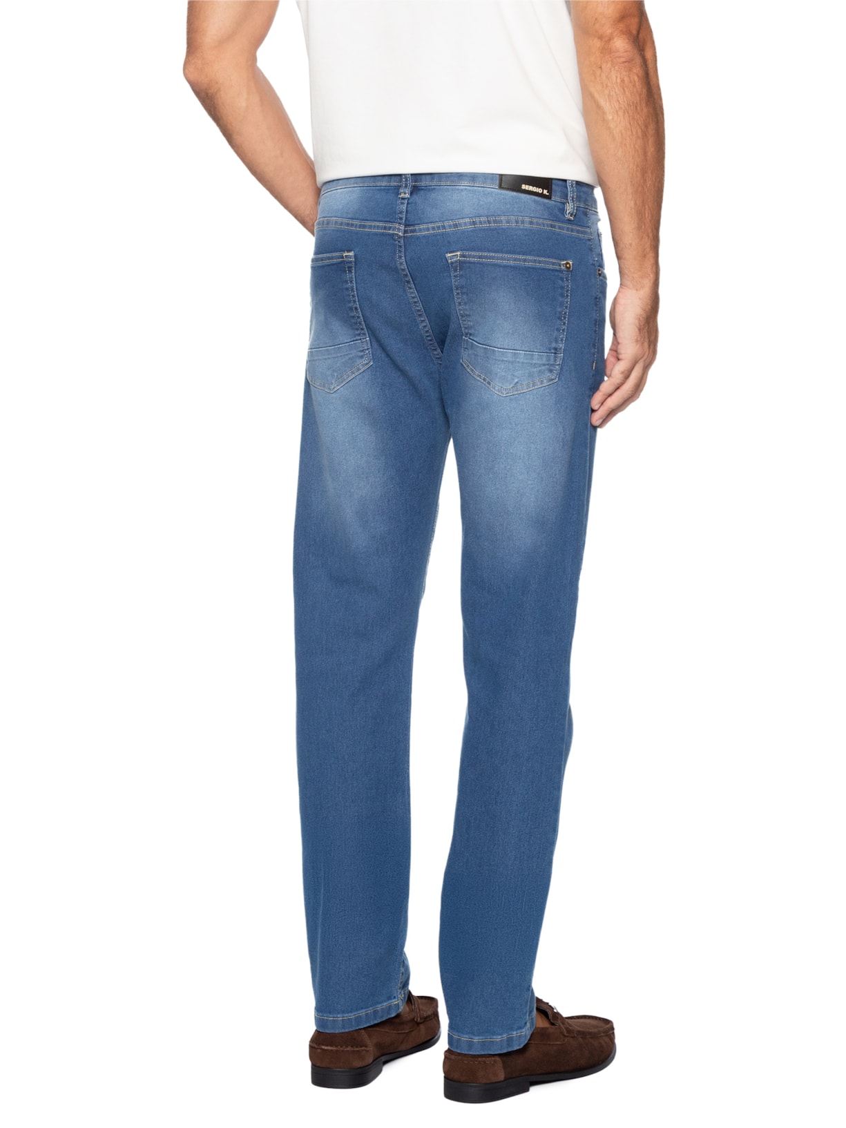 Calça Jeans Masculina  Slim Comfort Azul Sergio K