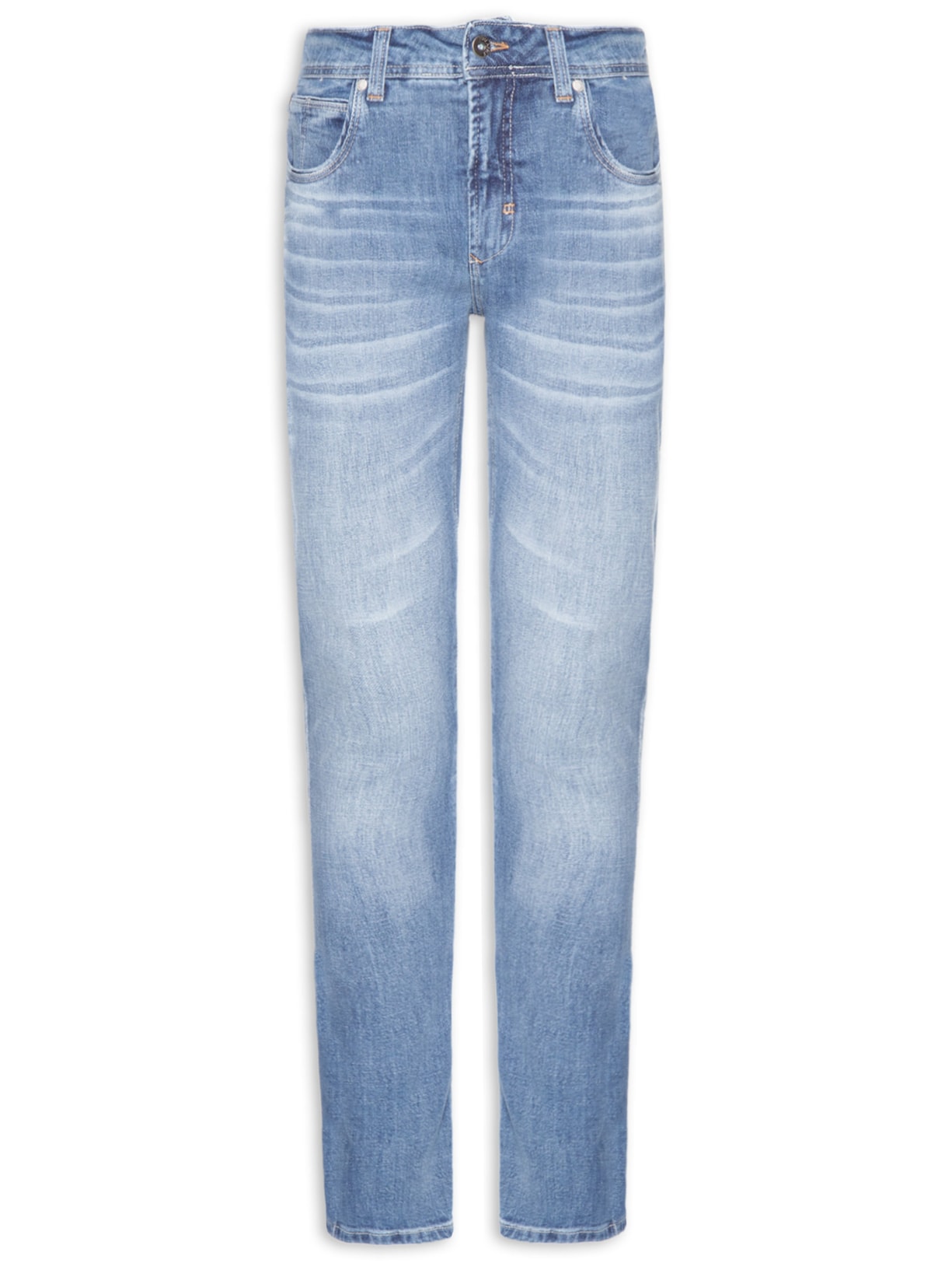 Calça Jeans Masculina Slim Fit Mid Wash Azul Pineapple