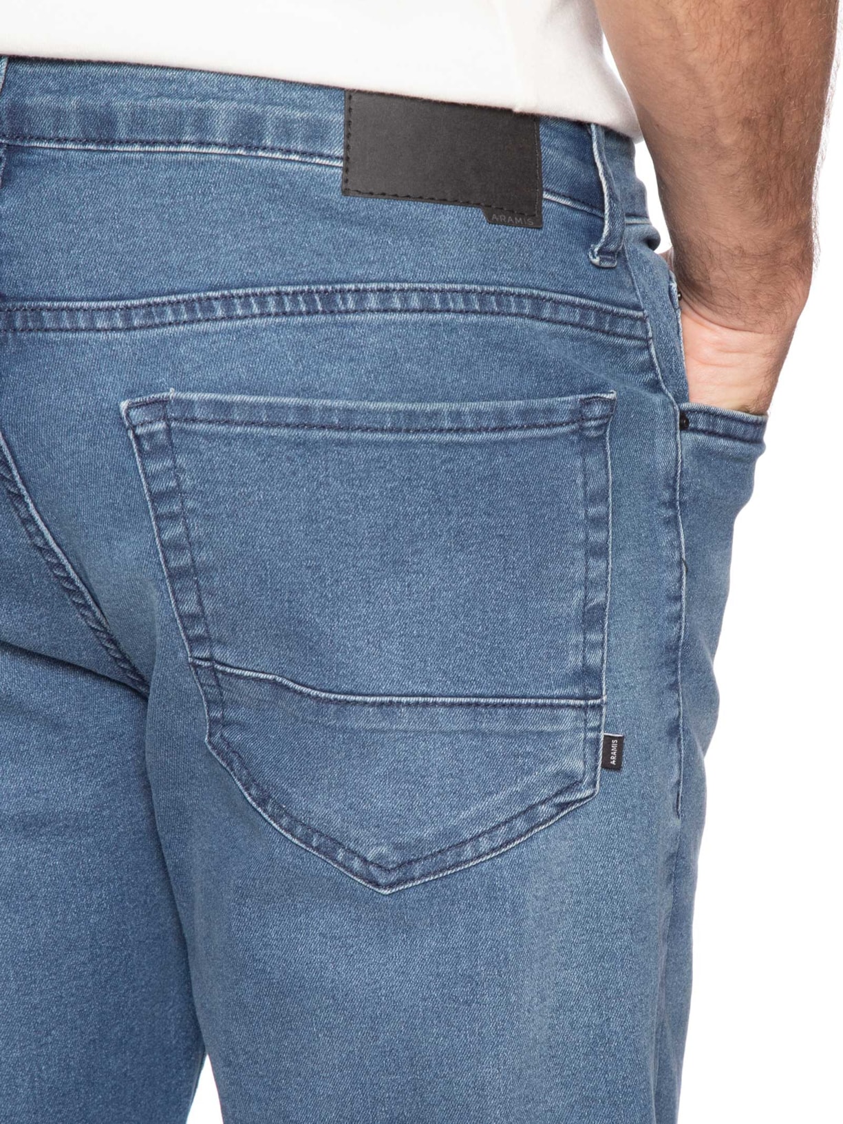 Calça Jeans Masculina Slim Fit Super Stone Azul Aramis