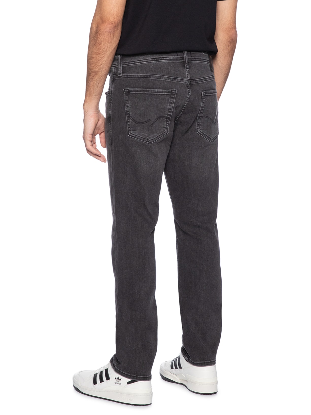 Calça Jeans Masculina Slim Fit Super Stretch Cinza Jack & Jones