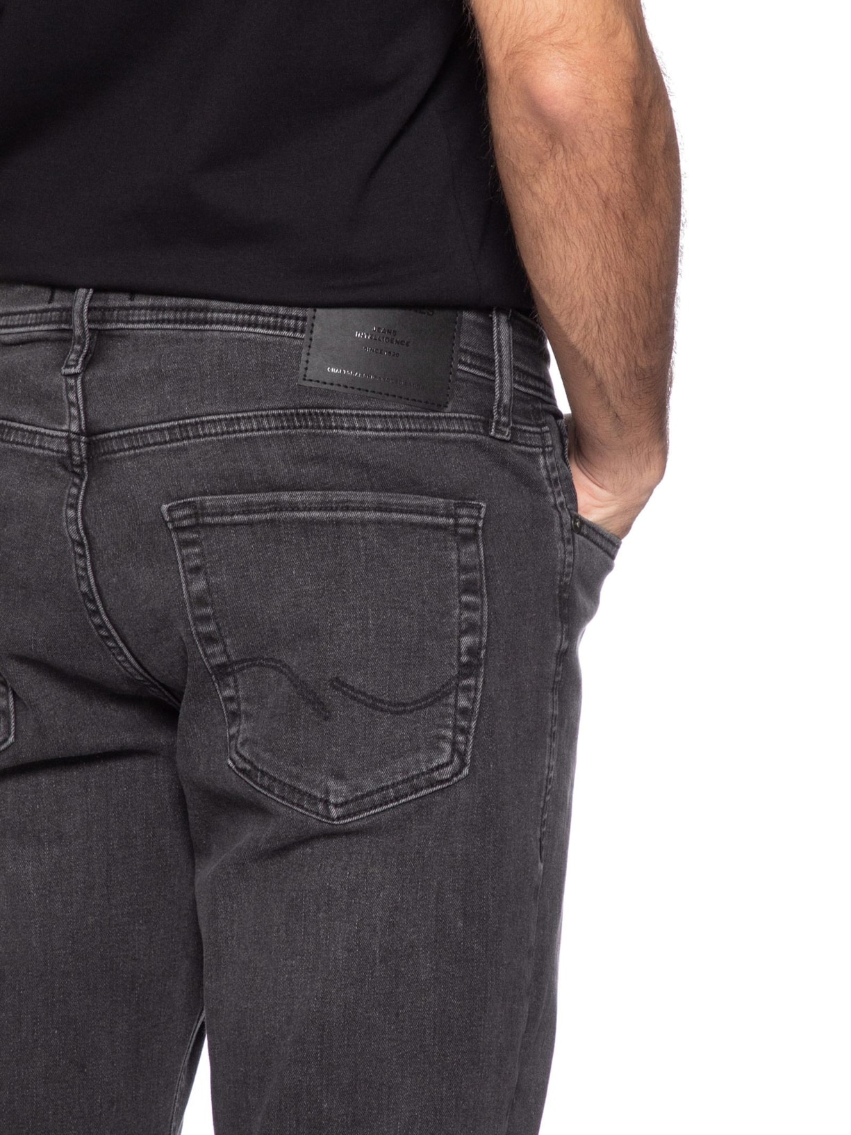 Calça Jeans Masculina Slim Fit Super Stretch Cinza Jack & Jones