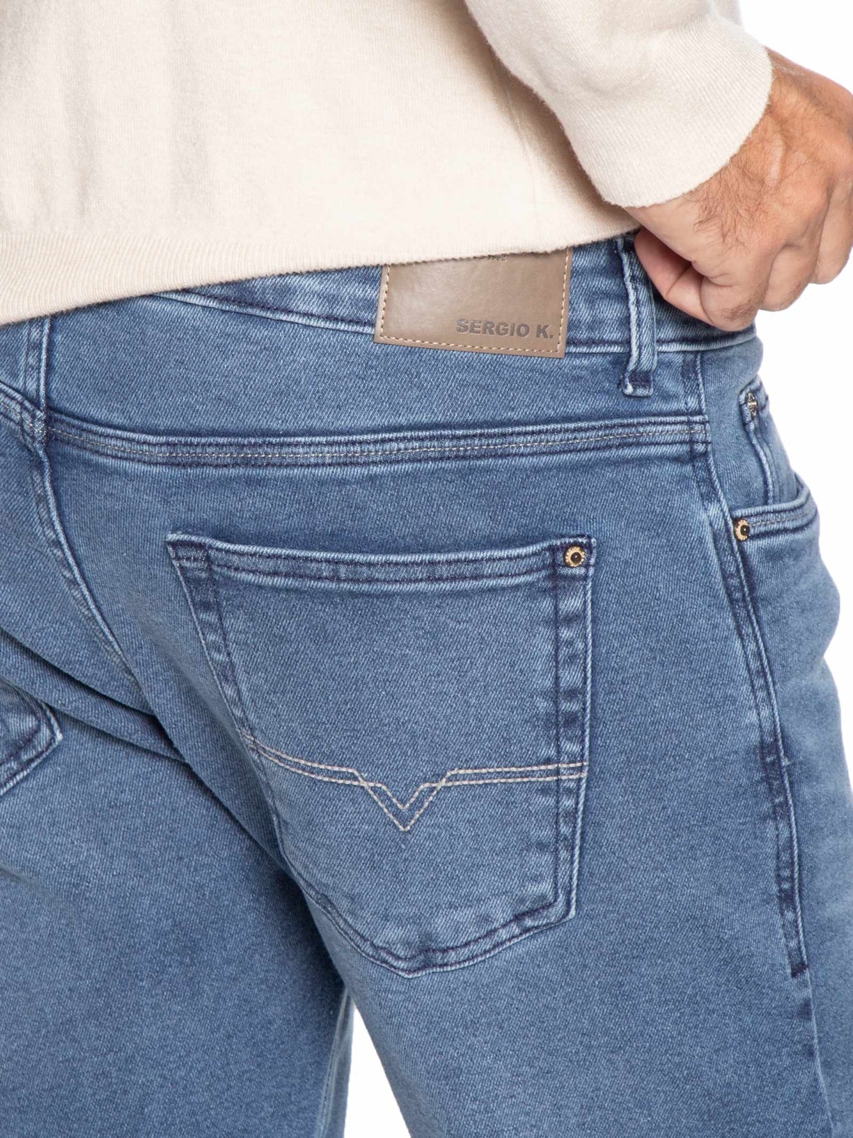 Calça Jeans Masculina Slim Light Azul Sergio K