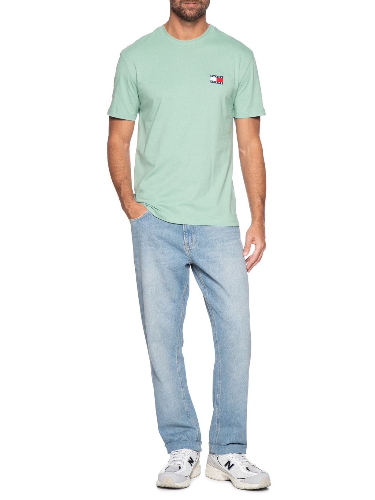 Calça Jeans Masculina Slim Straight Fit Ryan CBF DI2014 Azul Tommy Jeans