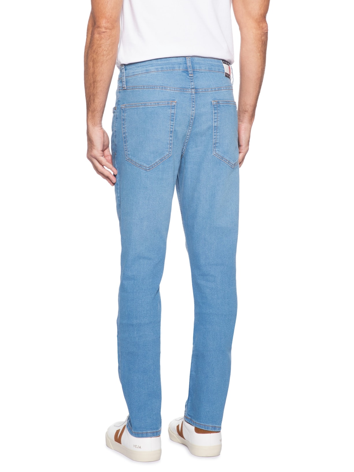 Calça Jeans Masculina Slim Tapered Fit Austin Denin Medium Azul Tommy Jeans