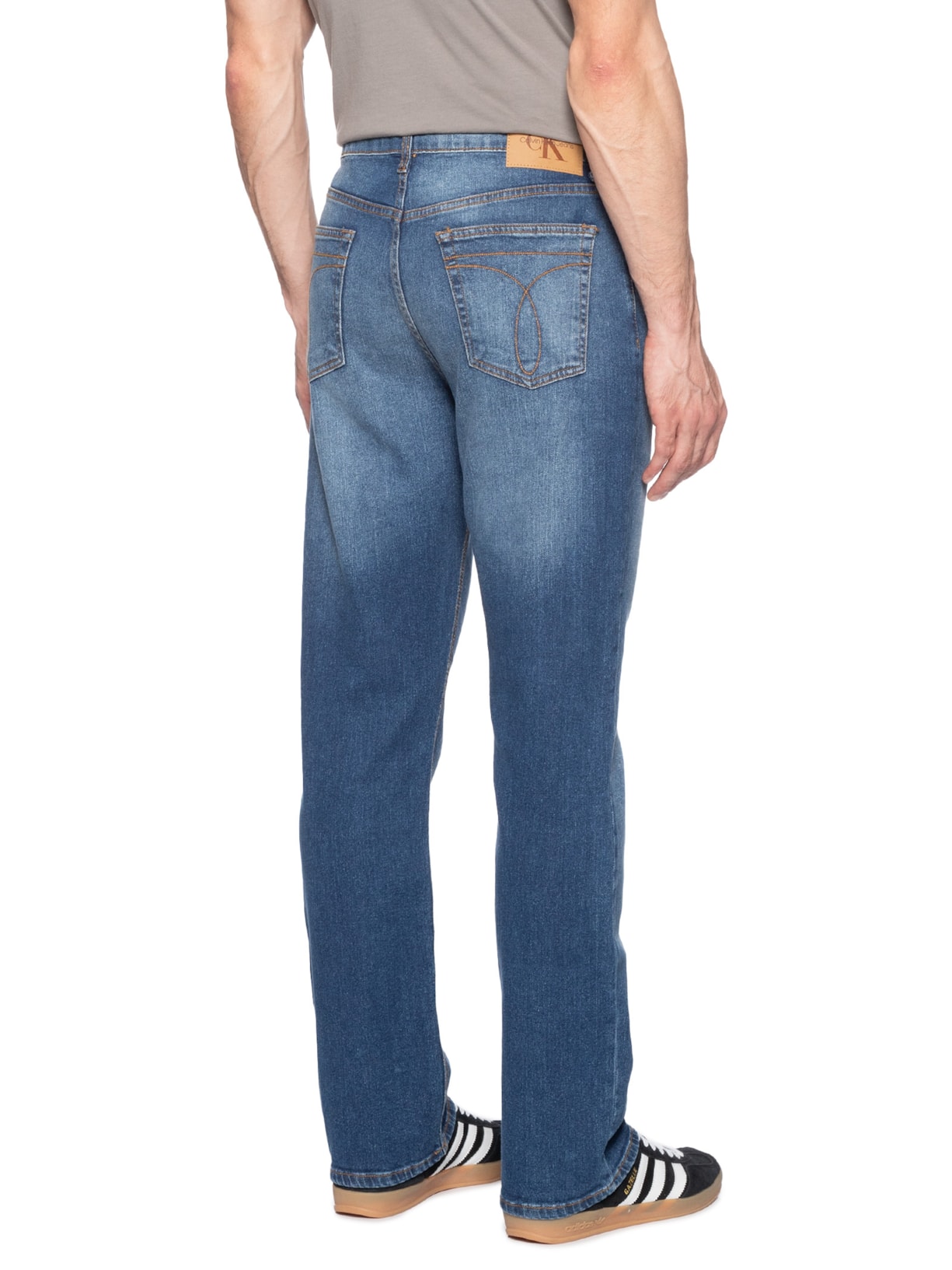 Calça Jeans Masculina Straight 5 Pockets Azul Calvin Klein Jeans