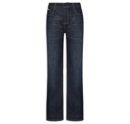 Calça Jeans Masculina Straight 5 Pockets - Azul