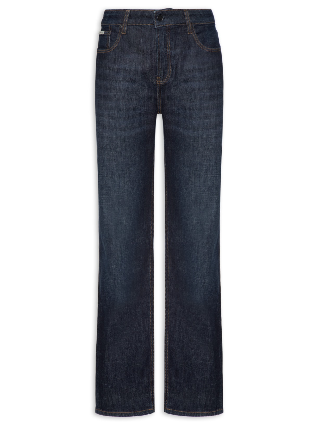 Calça Jeans Masculina Straight 5 Pockets - Azul