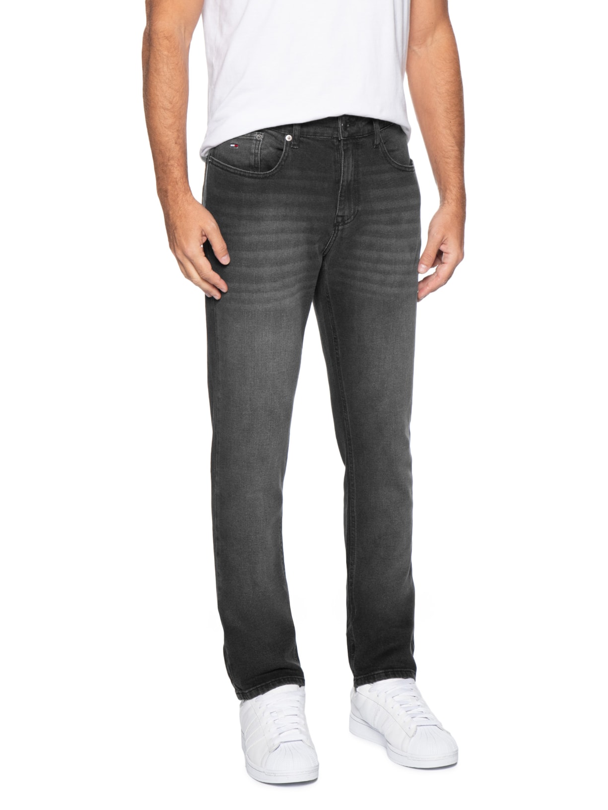 Calça Jeans Masculina Tapered Fit Austin Slim DI1286 Preto Tommy Jeans