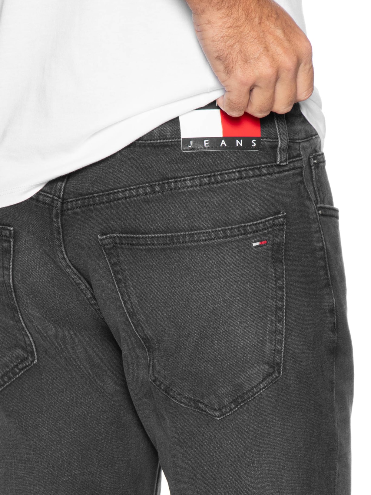 Calça Jeans Masculina Tapered Fit Austin Slim DI1286 Preto Tommy Jeans