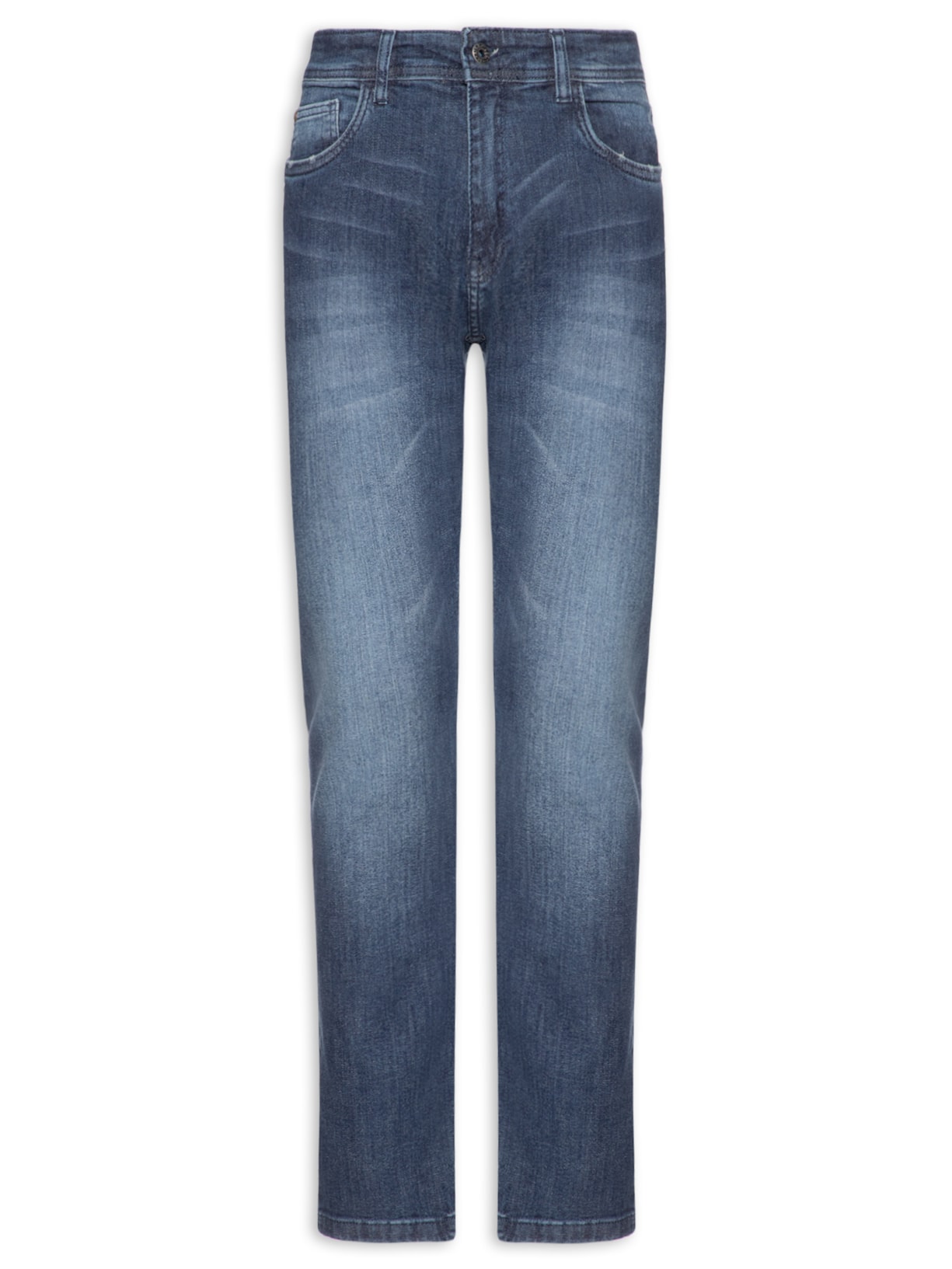 Calça Jeans Masculina Washed Dirty Slim Azul Sergio K