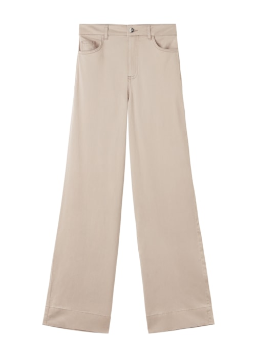 Calça Jeans Pantalona Eco - Off-White