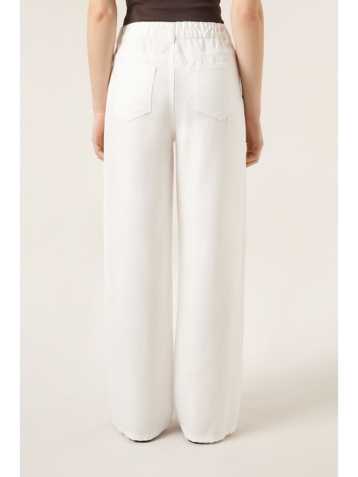 Calça Jeans Pantalona Ultra Soft Branco Calzedonia