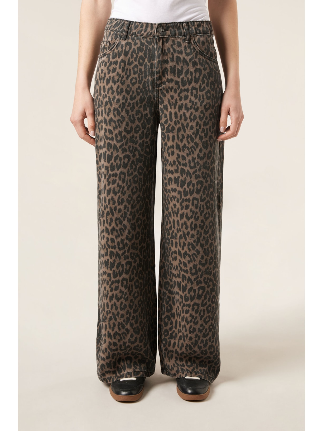 Calça Jeans Pantalona Ultra Soft Marrom Calzedonia