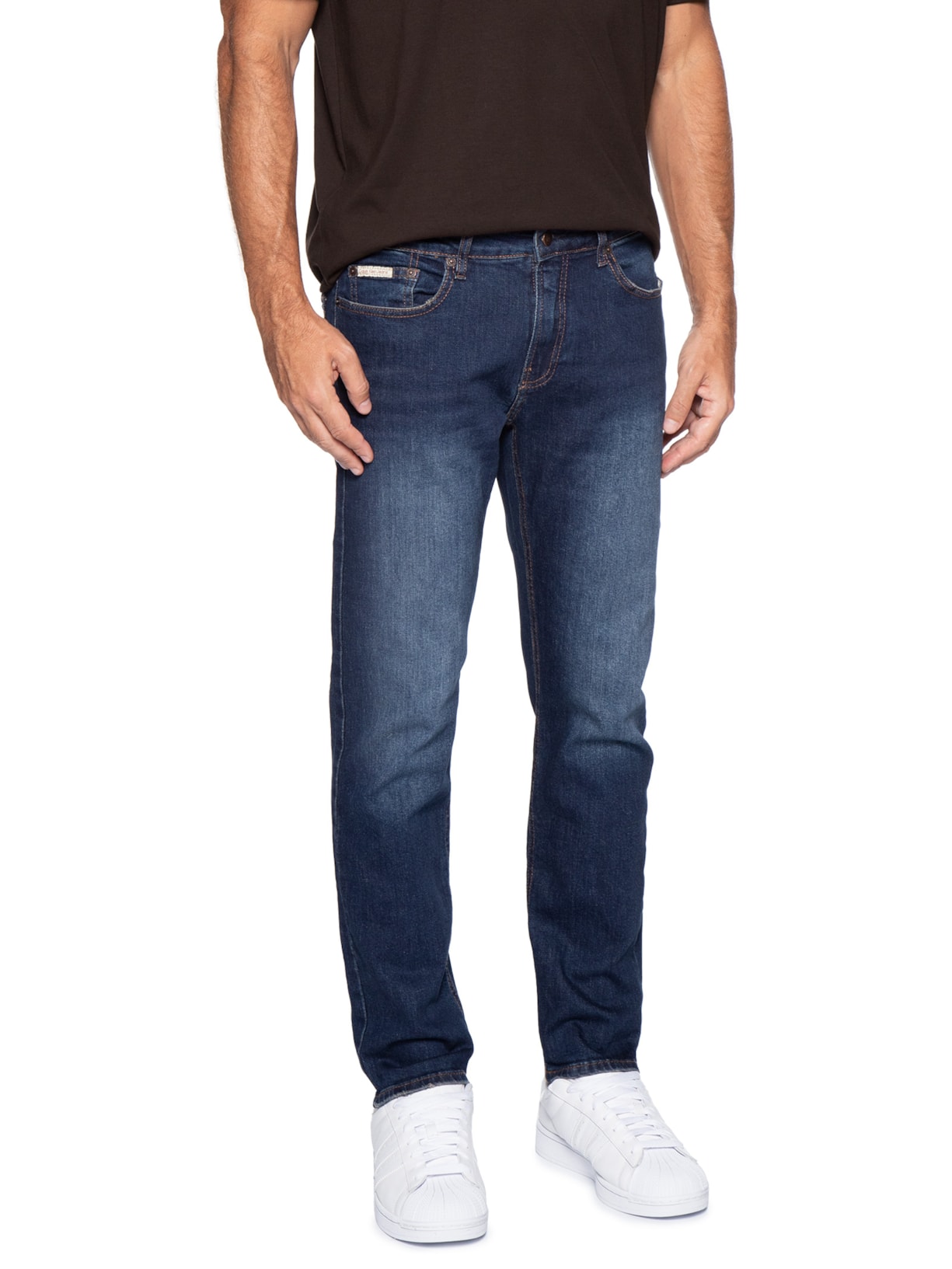 Calça Jeans Skinny 5 Pockets Masculina Azul Calvin Klein Jeans