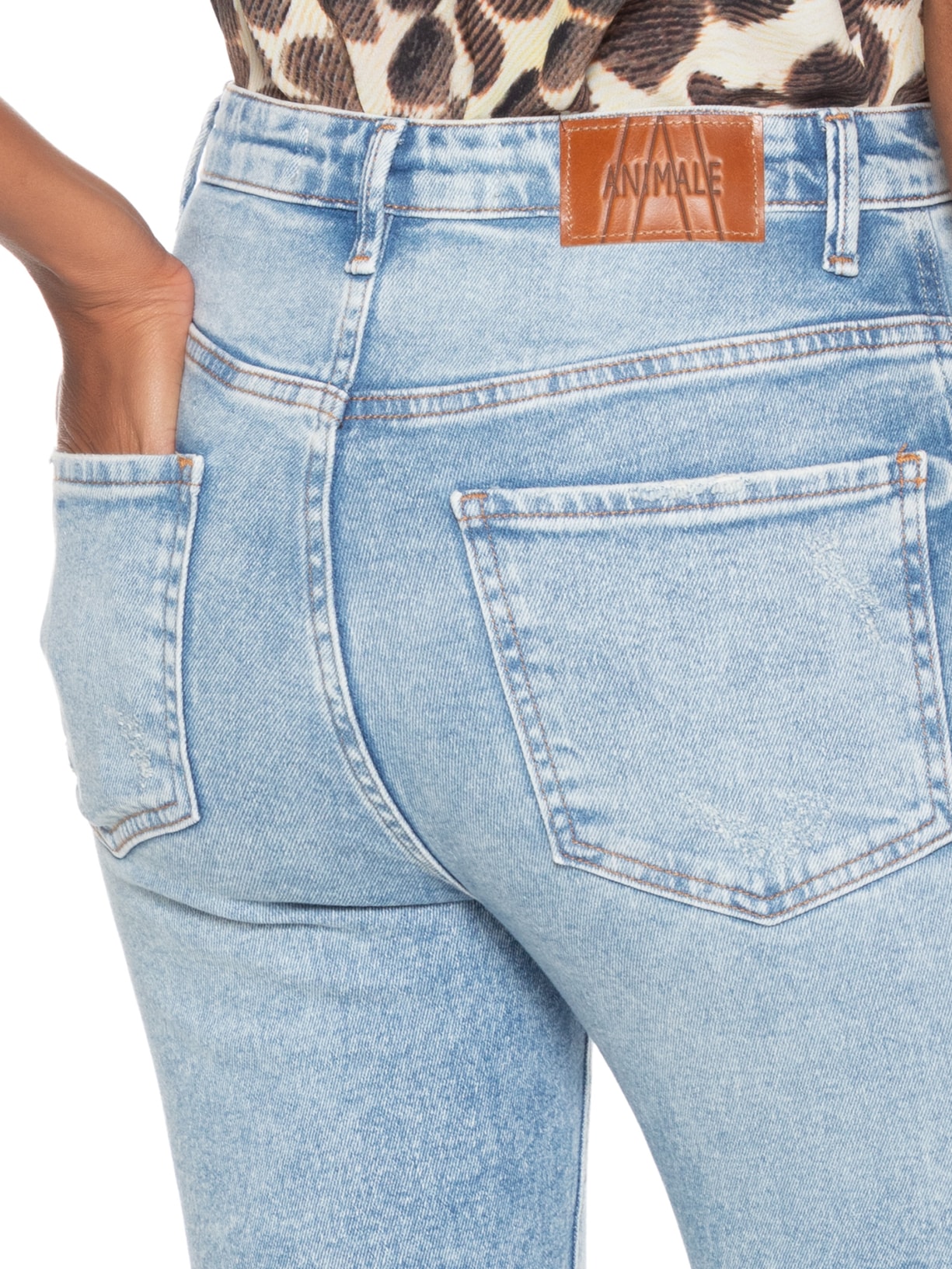 Calça Jeans Skinny Basic High Claro Azul Animale