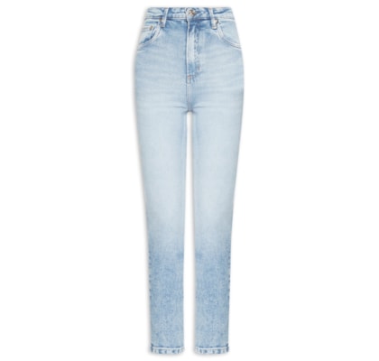 Calça Jeans Skinny Basic High Claro - Azul