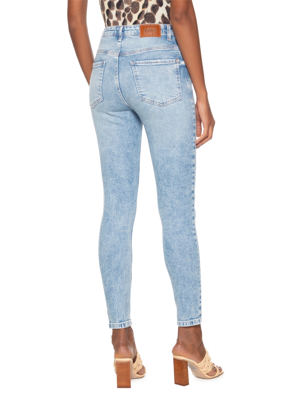Calça Jeans Skinny Basic High Claro Azul Animale
