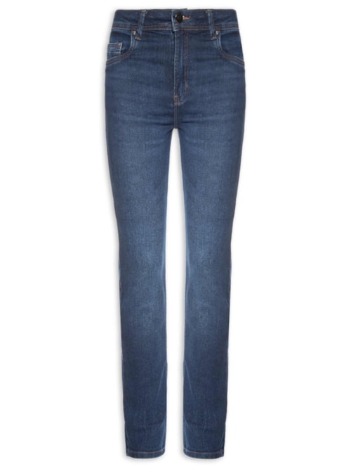 Calça Jeans Skinny Basic High Feminina – Azul