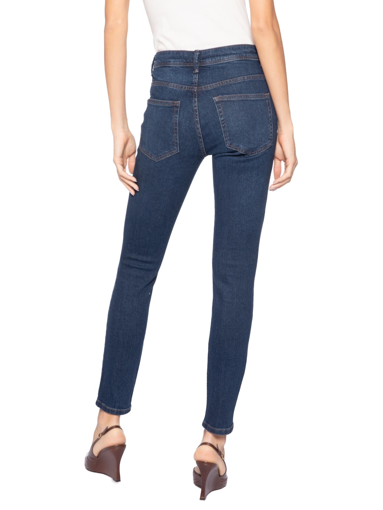 Calça Jeans Skinny Basic High Feminina Azul Animale