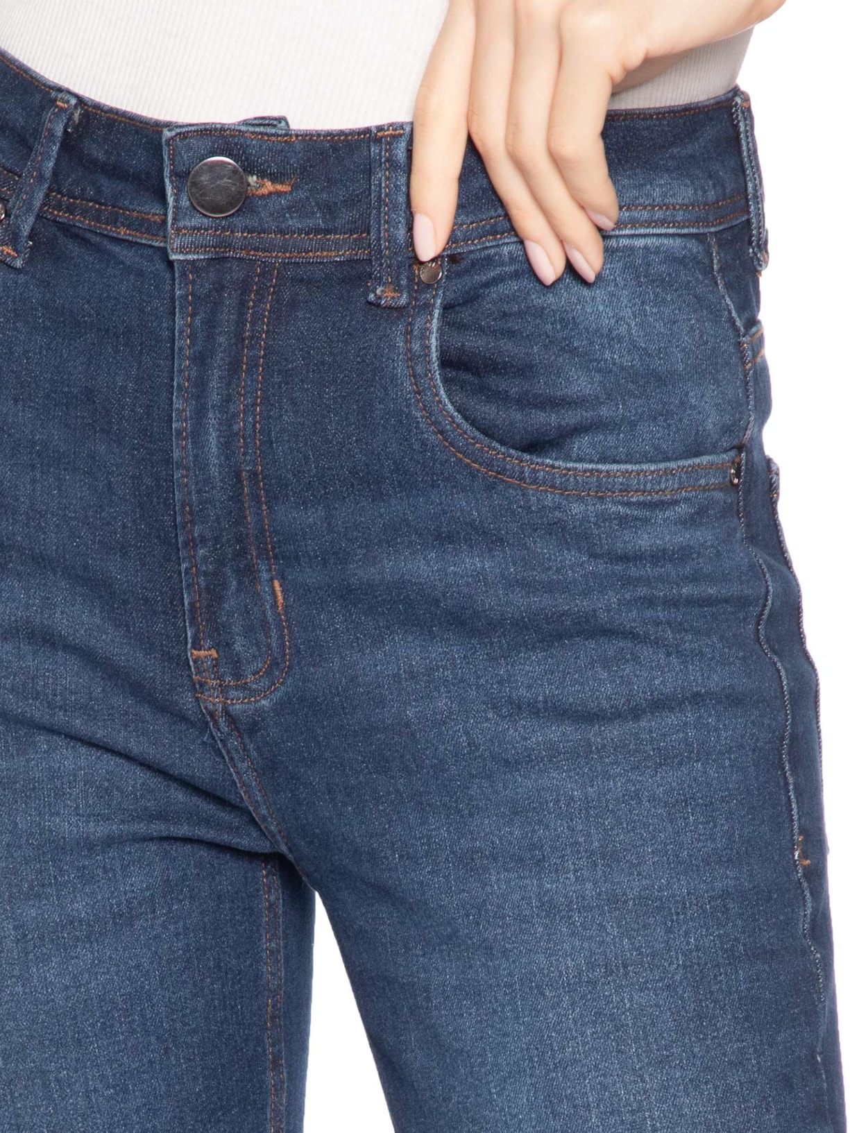 Calça Jeans Skinny Basic High Feminina – Azul Animale