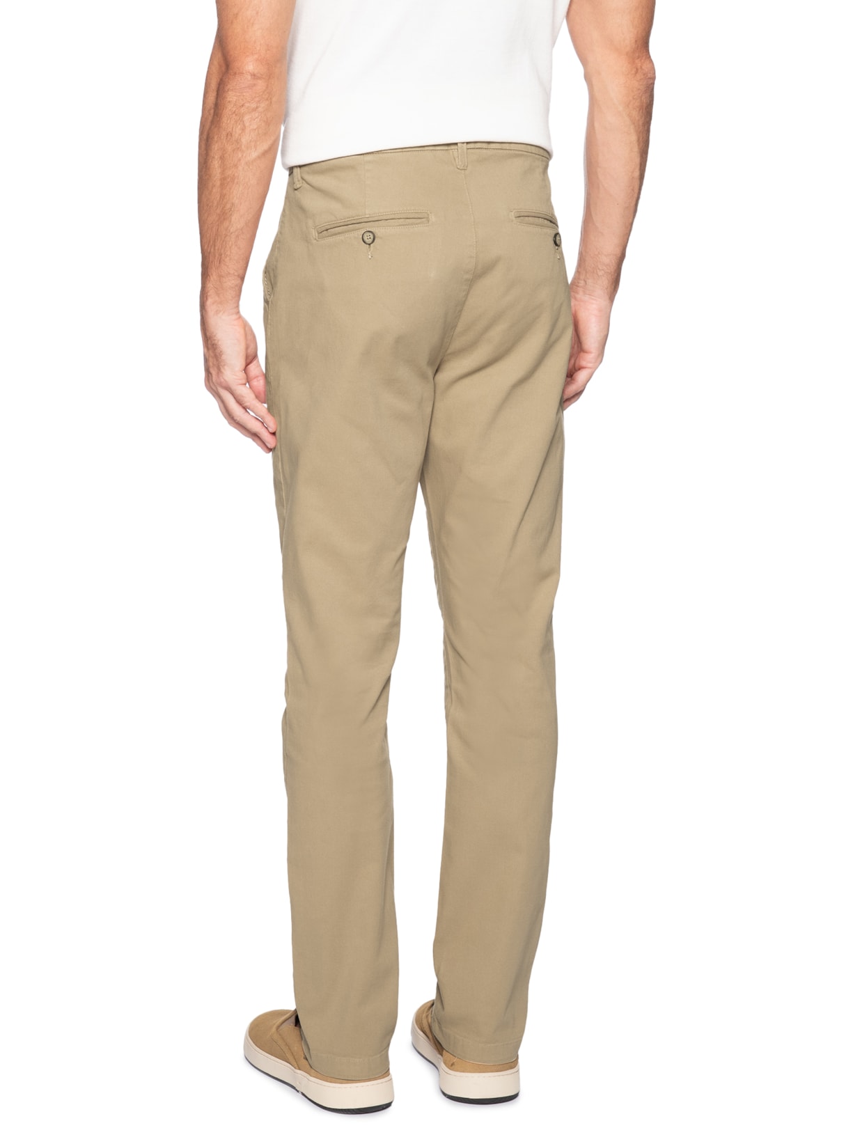 Calça Jeans Slim Masculina Contemporanea Casual Iron Bege Reserva