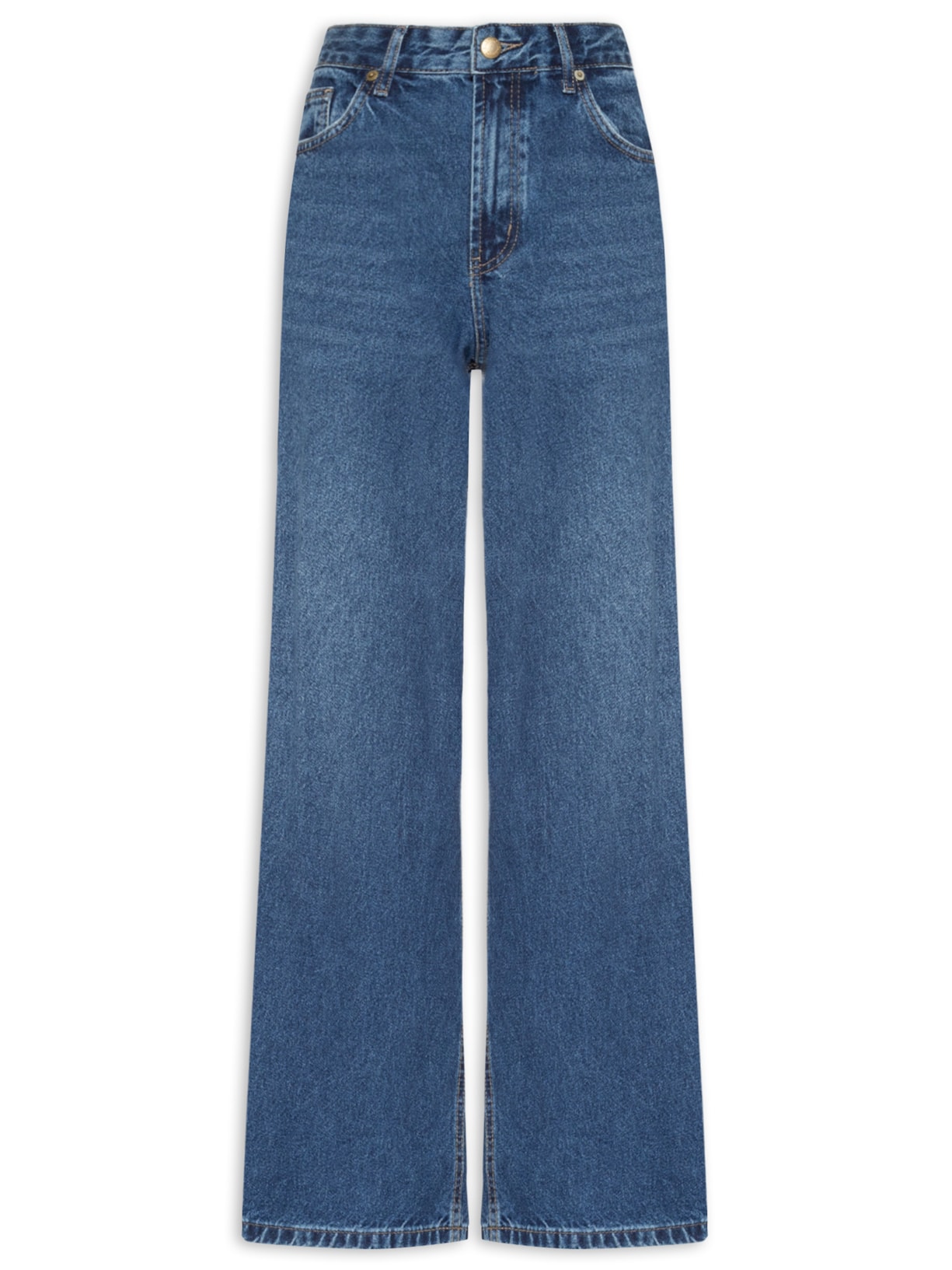 Calça Jeans Wide Faver - Azul