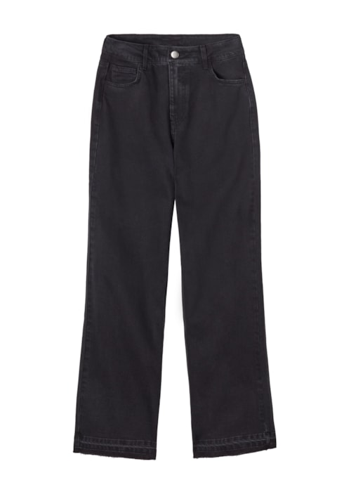 Calça Jeans Wide Leg - Preto