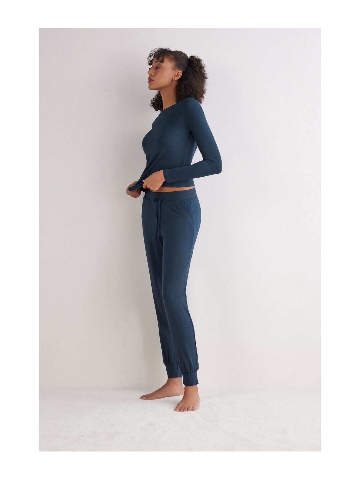 Calça Jogger Em Modal Azul Intimissimi
