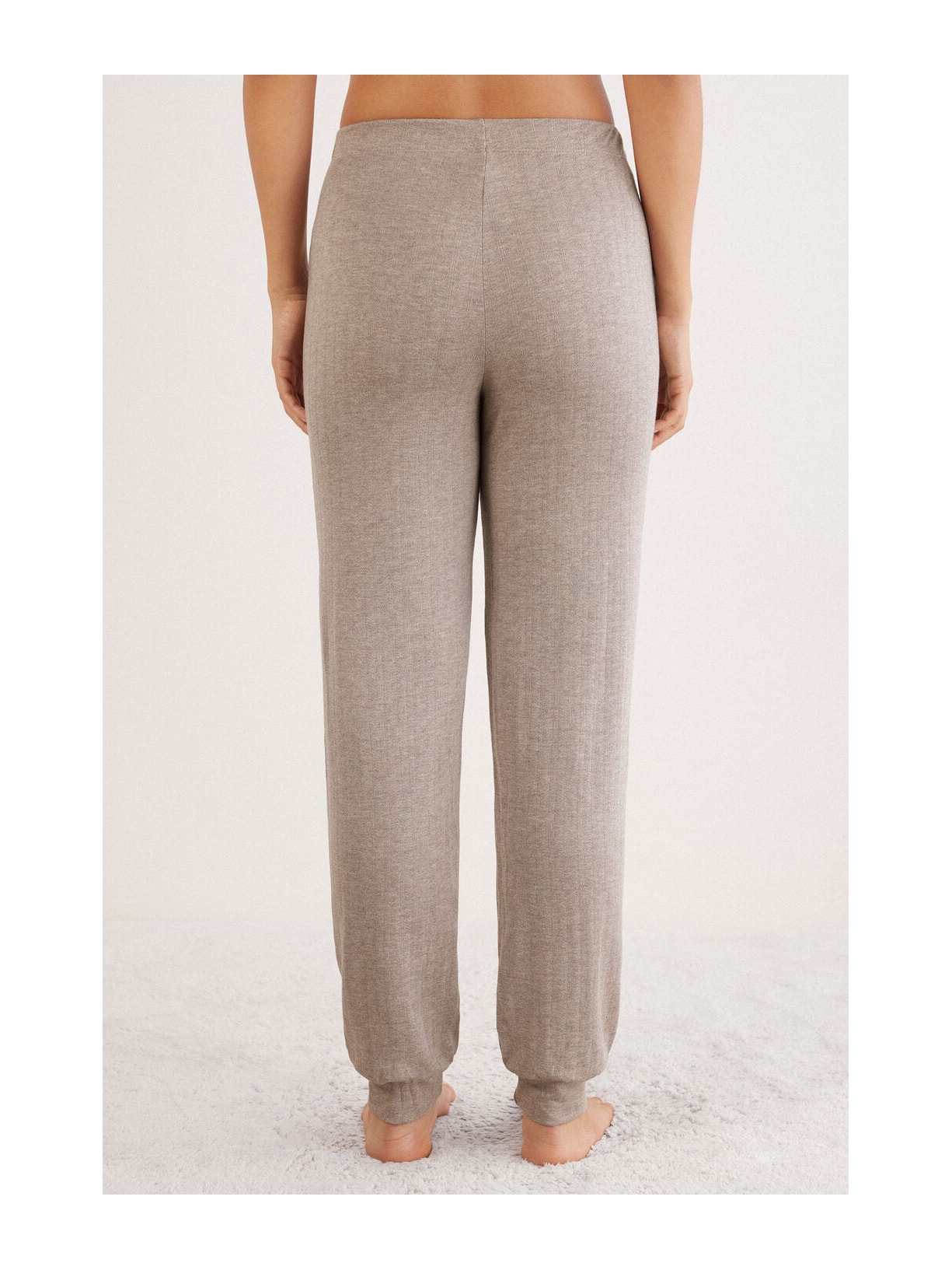 Calça Jogger Em Modal Com Cashmere Luxury Softness Marrom Intimissimi