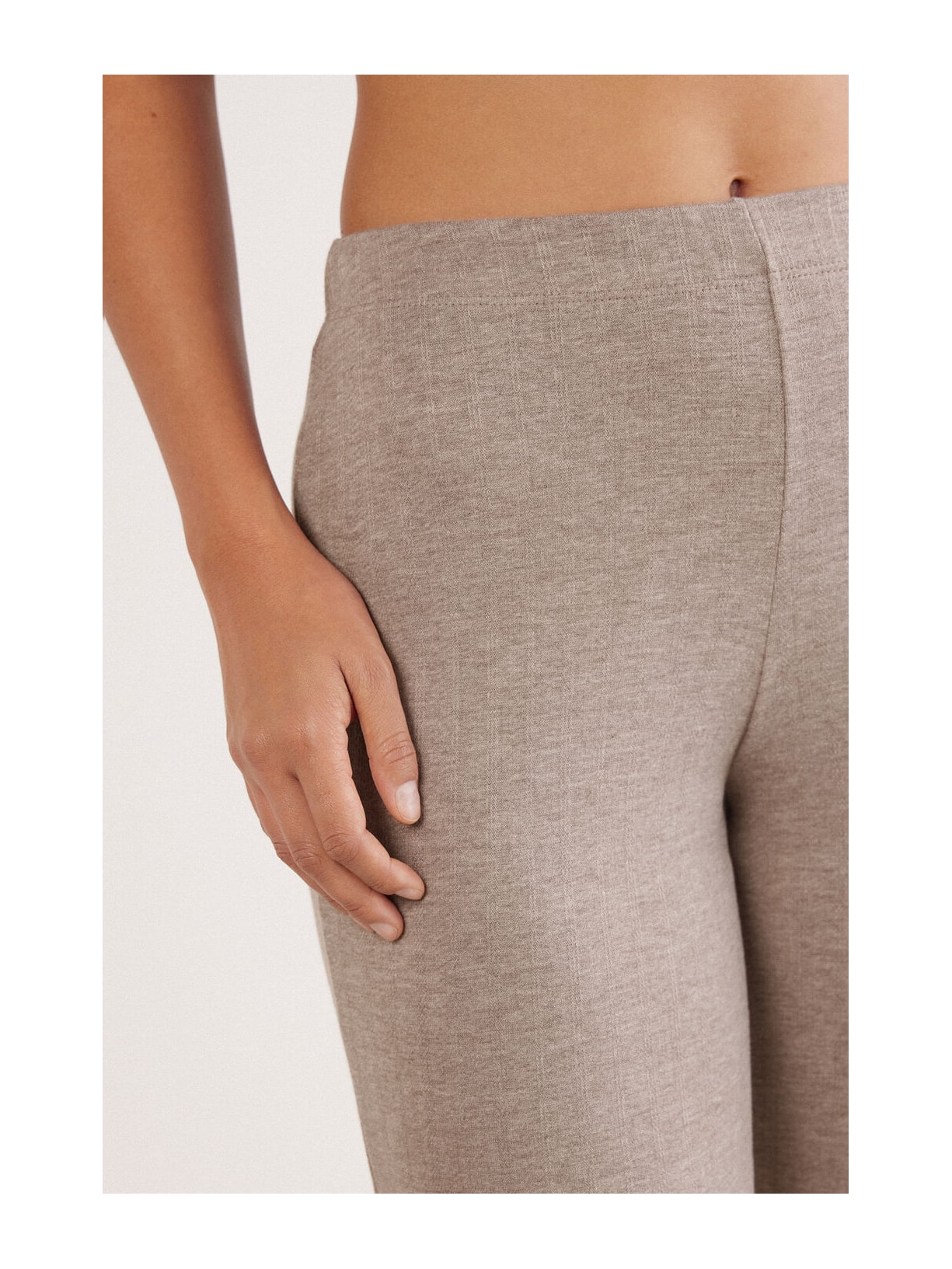 Calça Jogger Em Modal Com Cashmere Luxury Softness Marrom Intimissimi