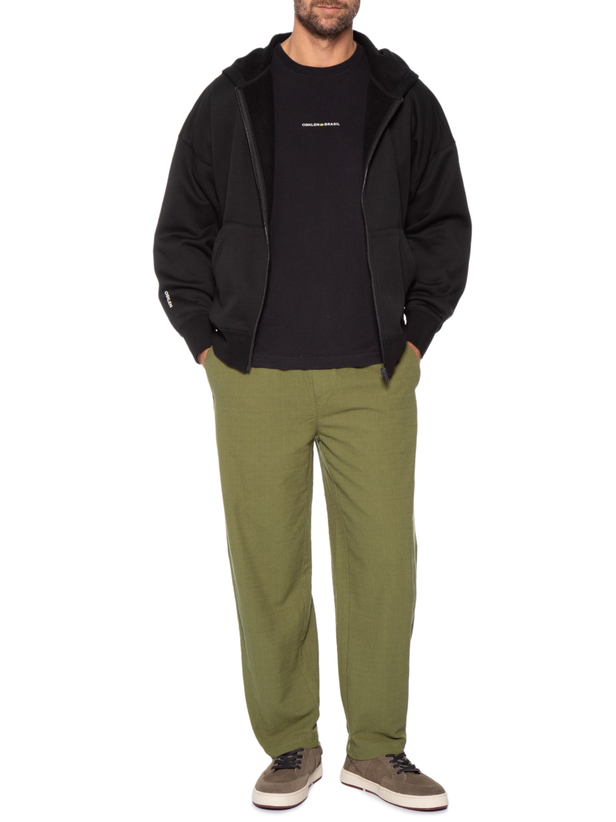 Calça Jogging Masculina Cotton Texture Verde Osklen