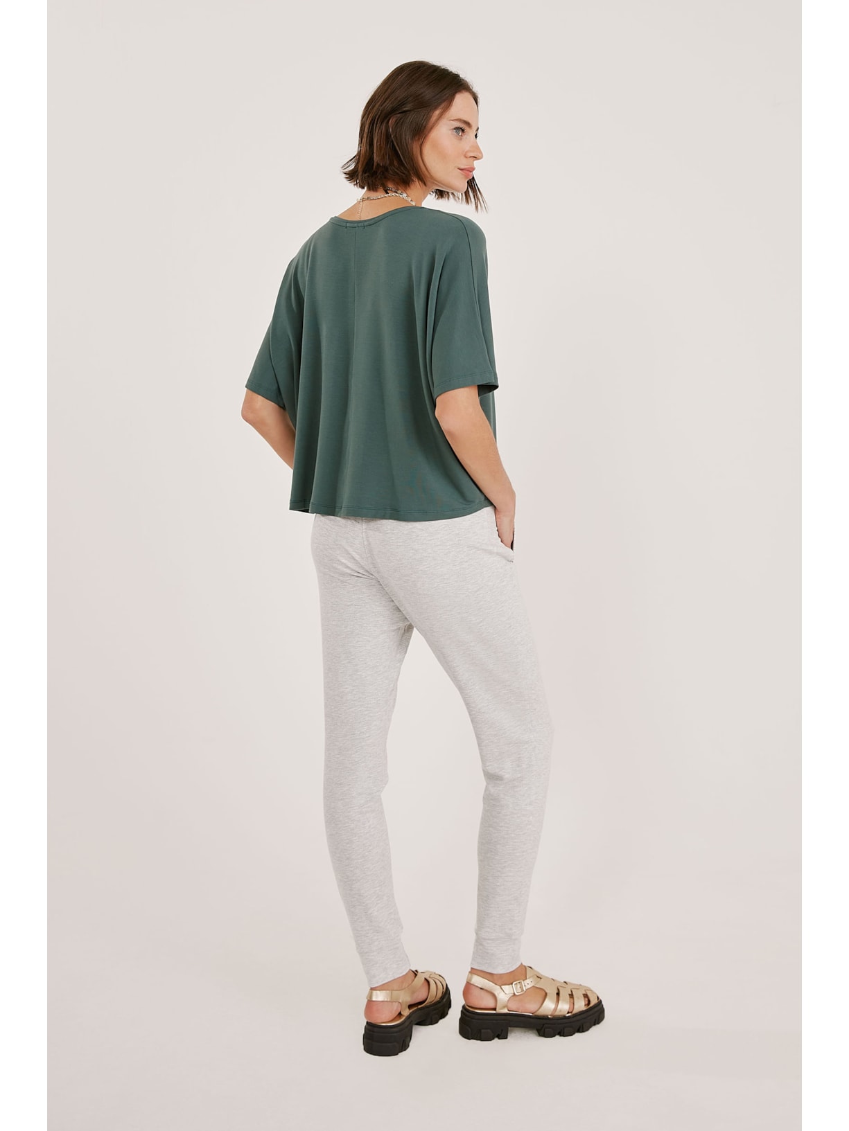 Calça Jogging Mescla Claro Noronha Yogini