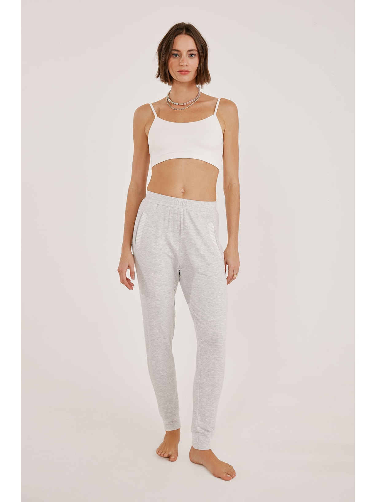 Calça Jogging Mescla Claro Noronha Yogini