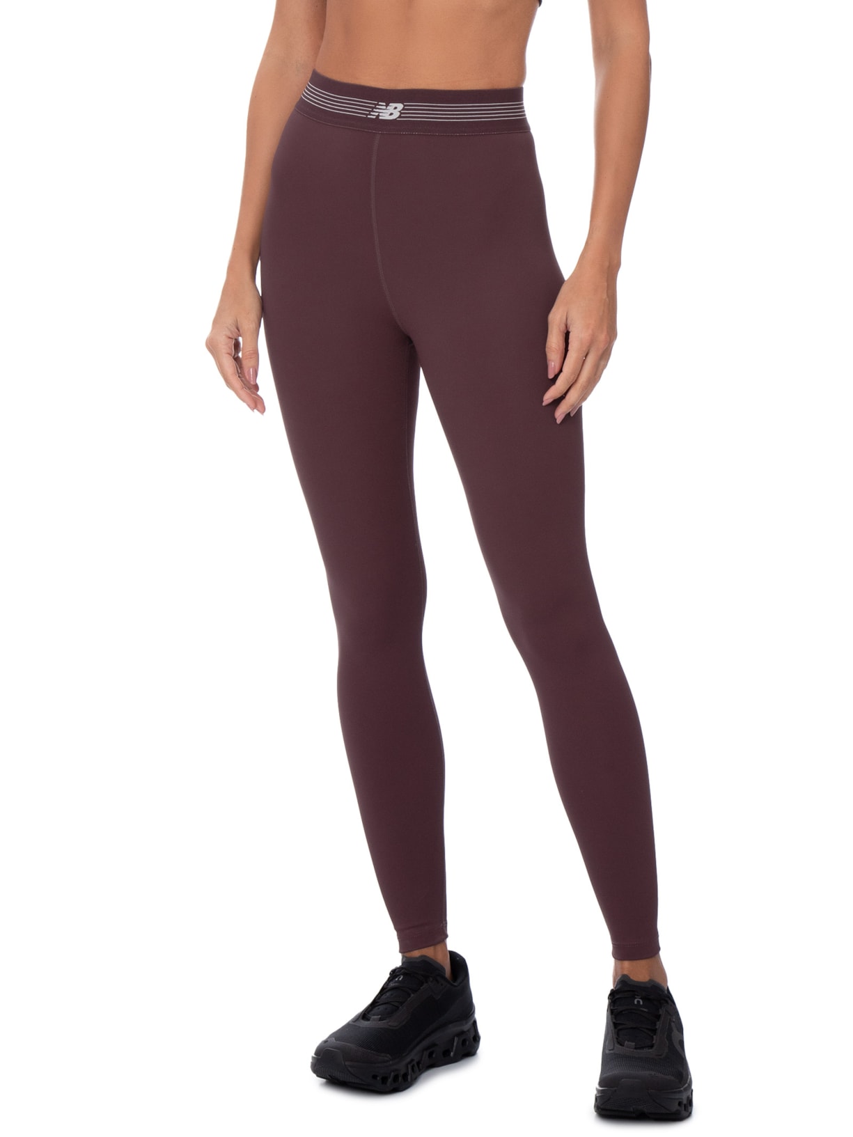 Calça Legging Feminina Ac 25 Marrom New Balance