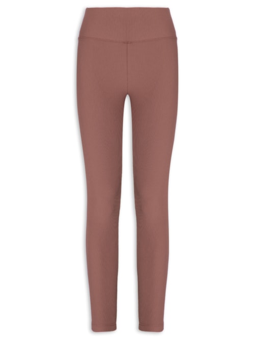 Calça Legging Feminina Life Ribbed III - Marrom