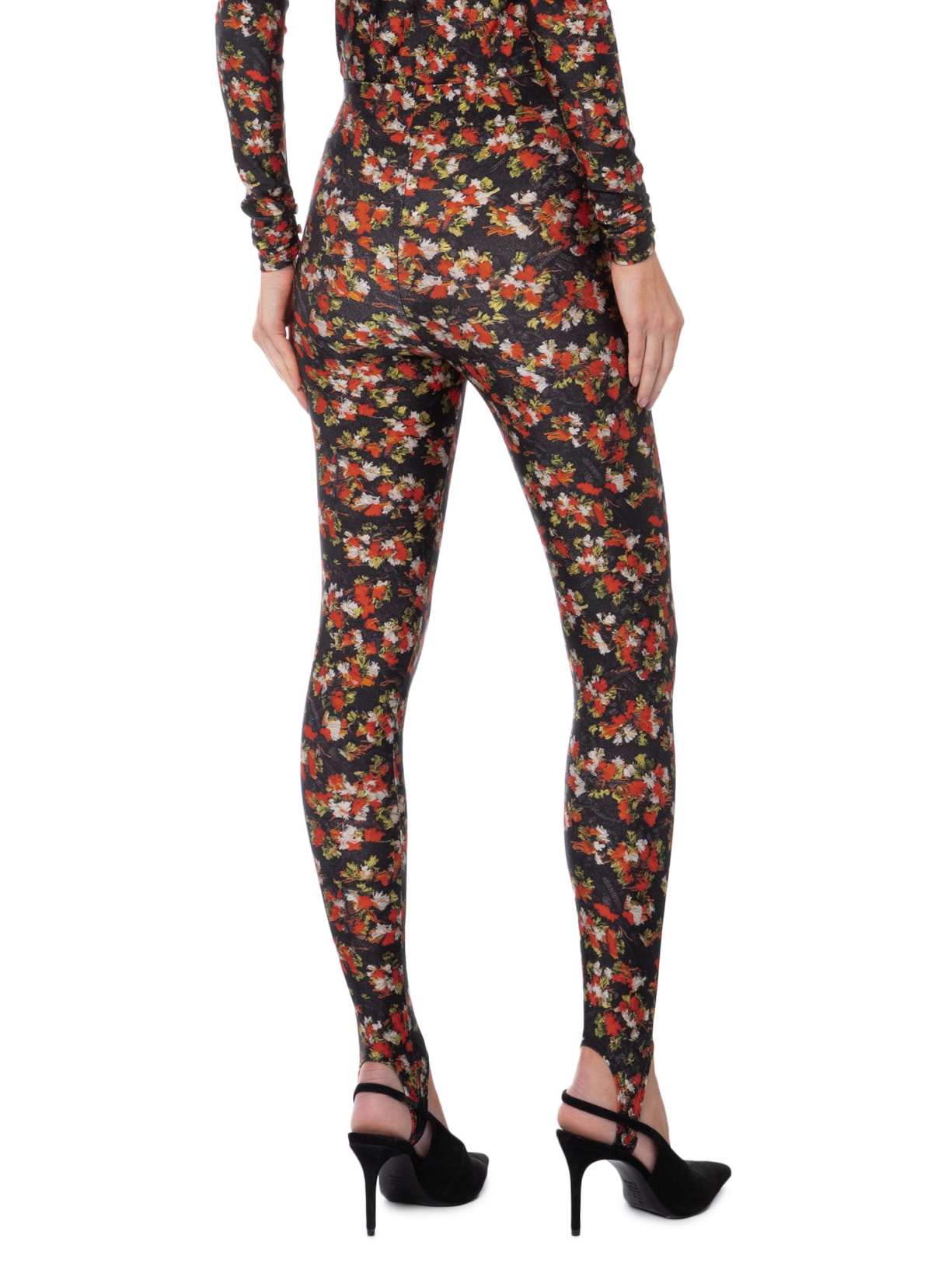 Calça Legging Feminina Lycra Estampada Preto Paula Raia