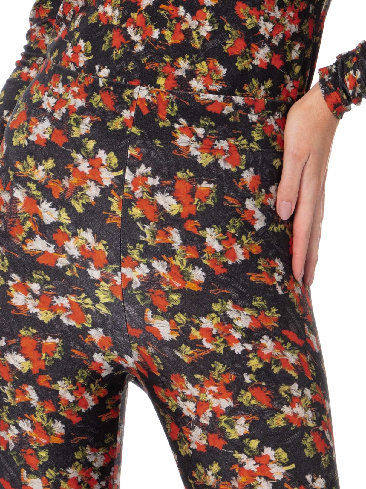 Calça Legging Feminina Lycra Estampada Preto Paula Raia
