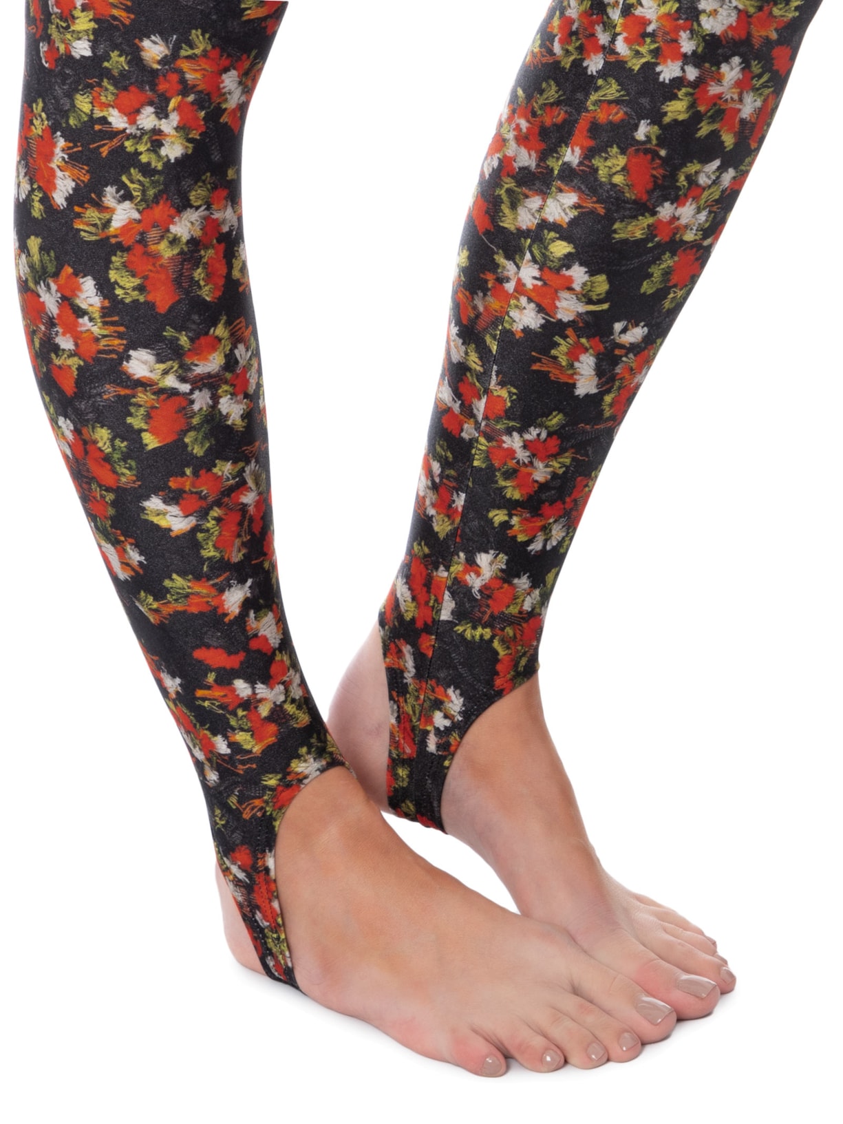 Calça Legging Feminina Lycra Estampada Preto Paula Raia