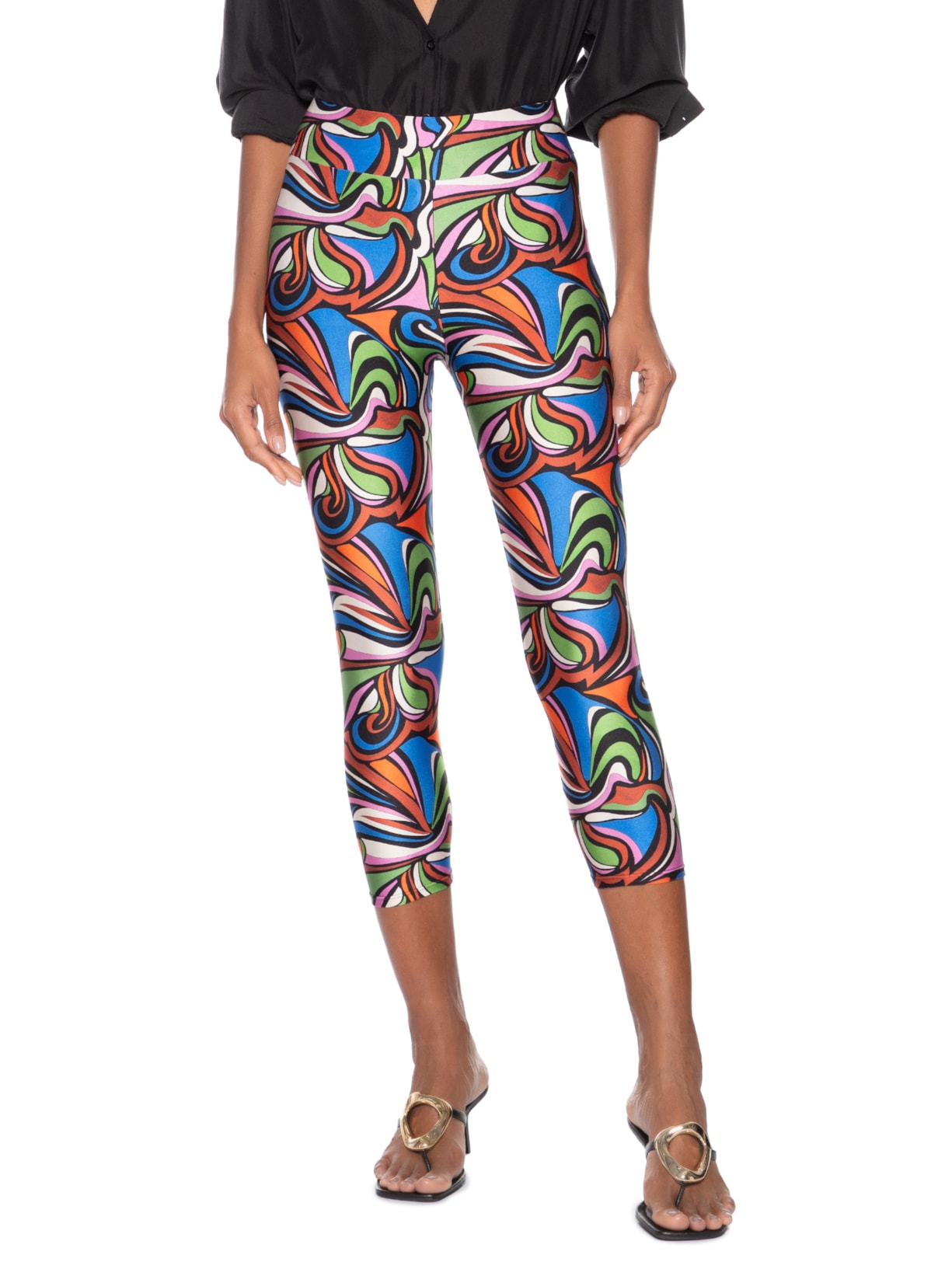 Calça Legging Feminina Mel Marrom August Swim